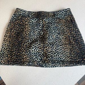D&G Dolce & Gabbana Vintage Y2K Leopard Animal Print Mini Skirt 40”